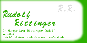 rudolf rittinger business card